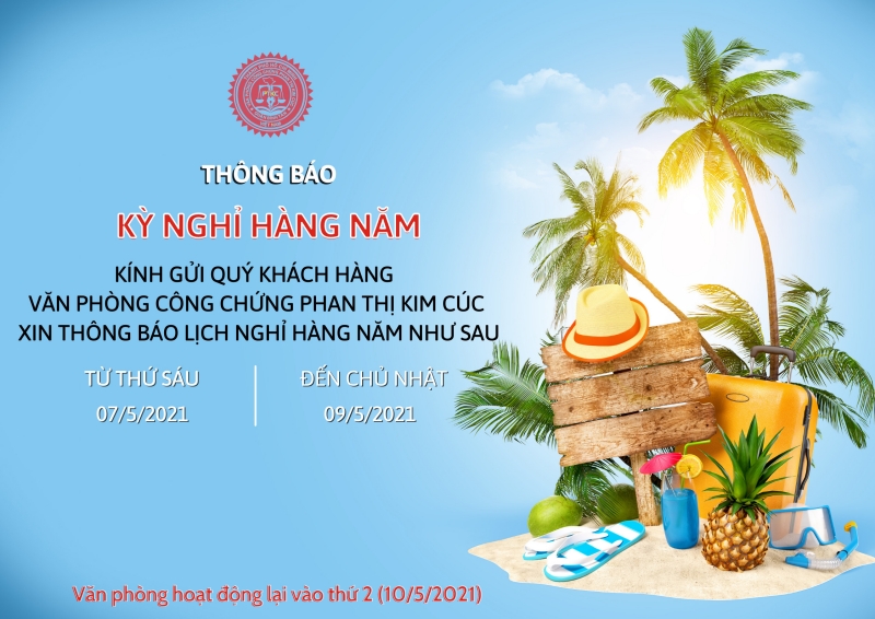 Lịch nghỉ hàng năm